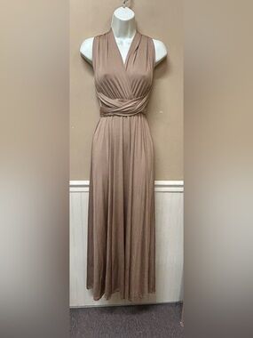 Ibtom Castle Multi Way Convertible Evening Dress Khaki Size Small NWT